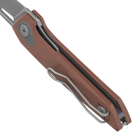 Bestech VK-Void Knife Brown G10, Dark Bead Blasted / Stonewashed MagnaCut by Vulpex Knives (BG63D)