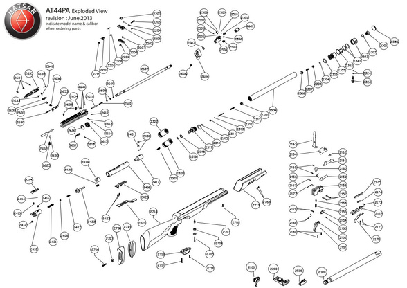 Hammer sear pin for Hatsan AT44, Airmax, Nova, Gladius, Trophy air rifle (2618)