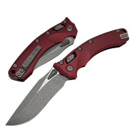 Microtech Amphibian Ram-Lok S/E Knife Fluted Merlot Aluminium, Apocalyptic M390MK by Tony Marfione (137RL-10APFLMR)