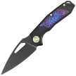Kubey KB Knives Coeus Black Titanium/Timascus, Black DLC CPM S35VN (KB286B)