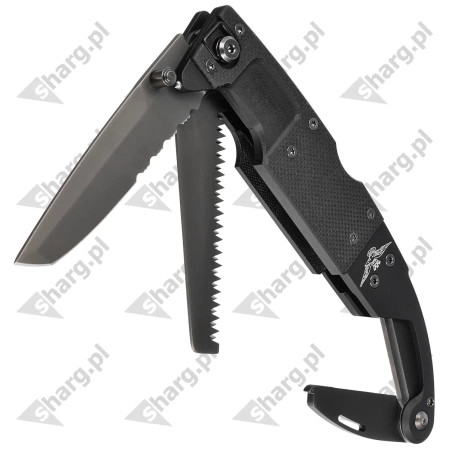 FOX Aeronautica Militare G10 / Aluminium, Black PVD N690Co rescue knife (FX-026900)