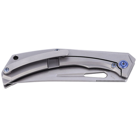 Kubey Knife Ishtar Gray Titanium, Satin AUS-10 by Maksim Tkachuk (KU170C)