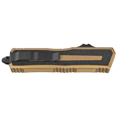 Nóż automatyczny OTF Microtech Scarab II Gen III S/E Tan Aluminium, Black M390MK by Tony Marfione (1278-1TA)
