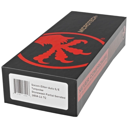 Nóż automatyczny Microtech Socom Elite Auto S/E Turquoise Aluminium, Stonewashed P/S M390 by Tony Marfione (160A-11TQ)