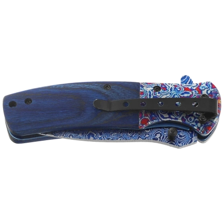 Nóż składany Martinez Albainox Blue Wood/Steel, 3D 3Cr13Mov (18911)