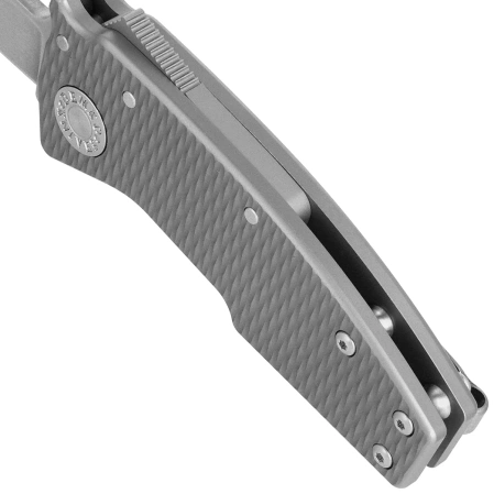 Demko Nano-Shark CP Milled Titanium, Stonewashed CPM 20CV by Andrew Demko (NANO-20CV-Milled TI-CP)