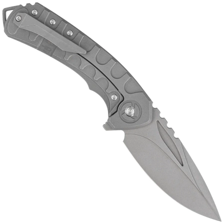 Bestech Buwaya Dark Bead Blast Titanium, Dark Bead Blast M390 by Kombou Knife (BT2203A)