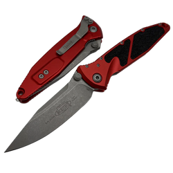 Microtech Socom Elite S/E-M Knife Red Aluminum, Apocalyptic M390 by Tony Marfione (160-10APRD)