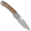 LionSteel Twain Gray Titanium / Natural Canvas Micarta, Satin MagnaCut by Gianni Pauletta (TW GY CVN)