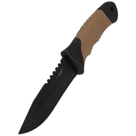 Herbertz CJH Coyote Brown Plastic/Black Rubber Knife, Black 420 (10000880)