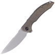 WE Knife Quixotic Bronze Titanium, Silver Bead Blasted CPM 20CV (WE21016-5)