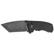 Civivi Brazen Button Lock Knife Twill Carbon Fiber Overlay on Black G10, Damascus (C19059C-DS1)