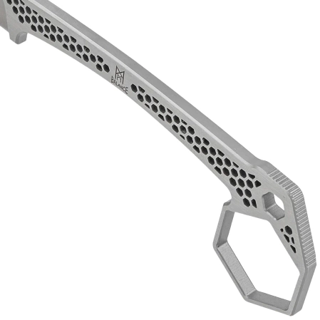 Midgards Messer Honeycomb Gray Steel, Satin 14C28N neck knife (MM009)