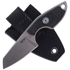 MKM Mikro 2 Black G10 Neck Knife, Stonewashed M390 by Jesper Voxnæs (MKMR02-GBK)