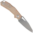 Viper Alfa Knife Natural Canvas Micarta, Stonewashed MagnaCut by Simone Tonolli (V6022CN)