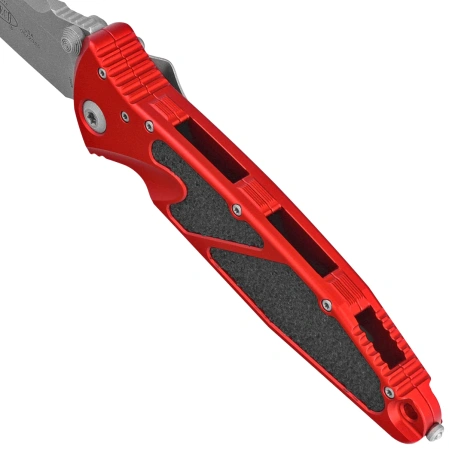Microtech Socom Elite S/E-M Knife Red Aluminum, Apocalyptic M390 by Tony Marfione (160-10APRD)