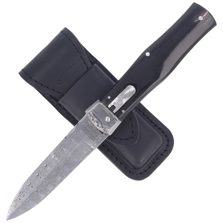 Mikov Predator Panther Buffalo Horn, Damascus PMC27 Knife (241-DR-1/PANTHER)