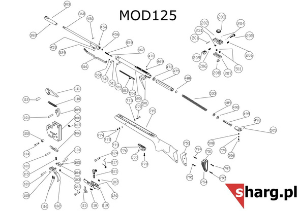 Barrel Lock Spring for Hatsan MOD 33-135, Striker (459)