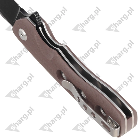 Bestech Arctic Brown G10, Black Stonewashed D2 knife (BG33D-2)