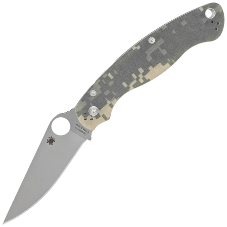 Spyderco Military 2 Camo G10, Satin Plain CPM S30V by Sal, Eric Glesser (C36GPCMO2)