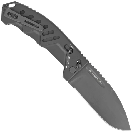 Extrema Ratio RAO C Black Aluminum Knife, Black MIL-C N690 (04.1000.0176/BLK/BLK)