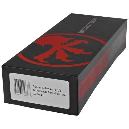 Nóż automatyczny Microtech Socom Elite Auto S/E Black Aluminium, Stonewashed P/S M390 by Tony Marfione (160A-11)