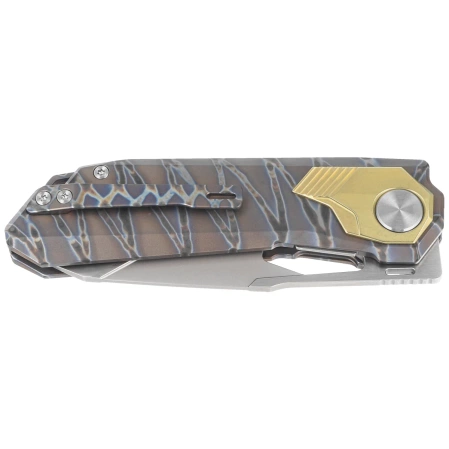 Remette RT-Peregrine Falcon Tiger Stripe/Gold Titanium, Hand Grinding Pearlescent M390 (RTT1-C)