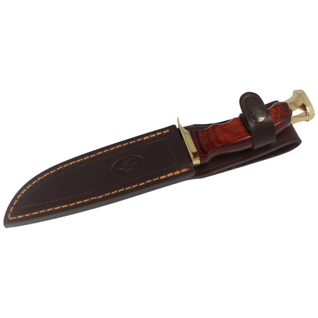 Muela Ranger-14R Brown Pakka Wood, Satin X50CrMoV15 knife