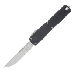 Nóż automatyczny OTF Microtech Ultratech Gen III ZBP S/E Black Aluminium, Stonewashed P/S M390MK by Tony Marfione (1121-11)