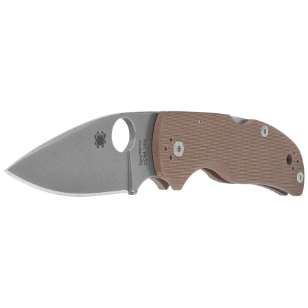 Spyderco Native 5 Sprint Run Knife Brown G10, Satin CPM 15V by Sal Glesser (C41GPBN15V5)