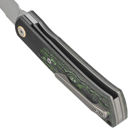 Reate Tribute Titanium/Zirconium/Jungle Wear Fat Carbon, Hand Satin M390 (TBT.CJW.SAT)