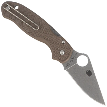 Spyderco Para 3 Lightweight Sprint Run Knife Brown FRN, Stonewashed CPM-15V by Sal, Eric Glesser (C223PBN15V)