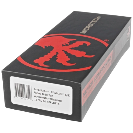 Microtech Amphibian Ram-Lok S/E Fluted Tan G10, Apocalyptic M390MK by Tony Marfione (137RL-10APFLGTTA)