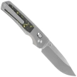Remette RT-Aurora Knife Gray Titanium/Carbon Fiber, Manual Fine Grinding Satin/Pearlescent M390 (AURA-Y)