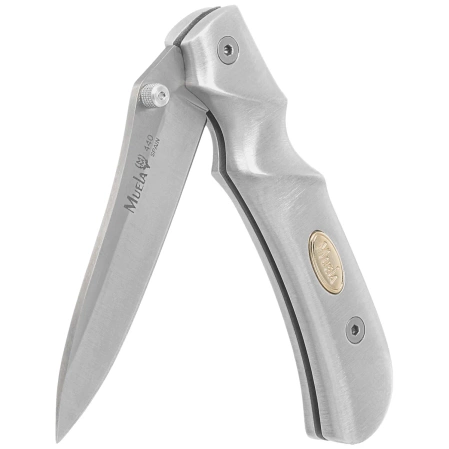 Muela AL-8 Gray Aluminum Knife, Satin X50CrMoV15
