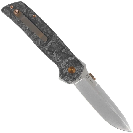 Nóż składany Fox Original Gangster LE No 316/350 Dark Matter Fat Carbon, Satin Elmax by Bob Terzuola (FX-ATC-OG01 CFMC)