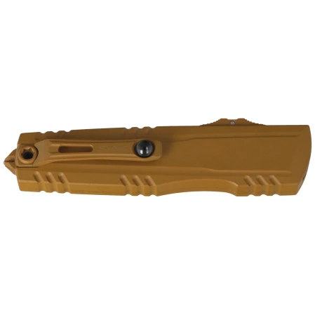 Microtech Luminary ZBP D/E Signature OTF Knife Cerakote RAL-8000 Aluminum, Cerakote RAL-8000 M390MK by Tony Marfione (1270-1CRAS)