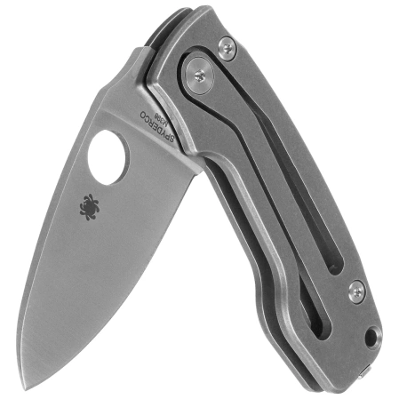 Nóż składany Spyderco Pits 2 Slipit Gray Titanium, Satin M398 by Mike Read (C269TIP)