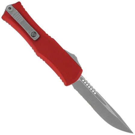Nóż automatyczny OTF Microtech Hera II Mini S/E Red Aluminium, Apocalyptic P/S M390MK by Tony Marfione (1703M-11APRD)