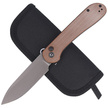 CIVIVI Knife Elementum Button Lock Brown Micarta, Gray Stonewashed (C2103D)