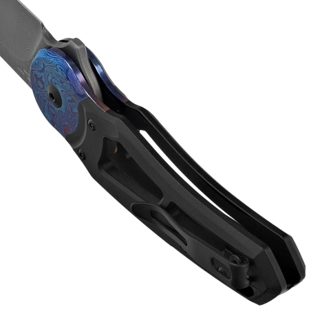 Fox Metamorphosis Black PVD Titanium, Timascus HW, Damasteel Super Dense Twist Knife (FX-556-A1)