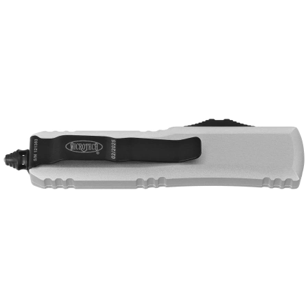 Microtech UTX-85 S/E OTF Knife Natural Clear Aluminum, Black M390 (231-1CR)