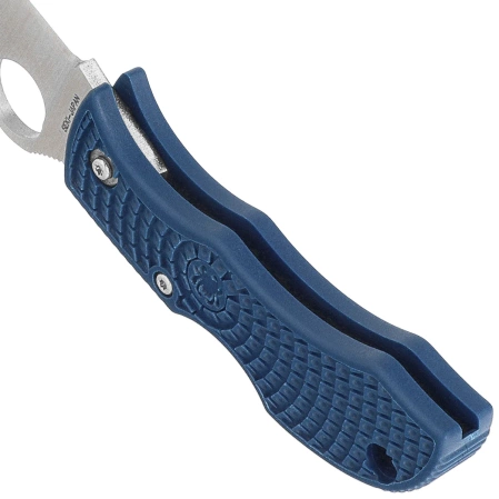 Nóż składany Spyderco Manbug Cobalt Blue FRN, Satin CPM SPY27 by Sal Glesser (MPCBL)