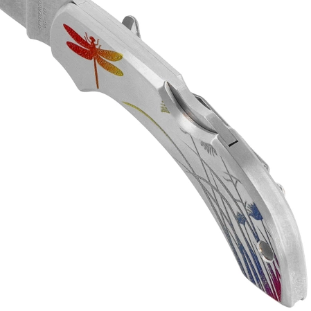Nóż składany Spyderco Dragonfly Tattoo Stainless, Satin Plain VG-10 by Sal Glesser (C28PT)