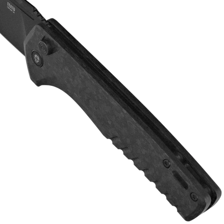 Tekto F3 Charlie Knife Forged Carbon, Black HW, Black D2