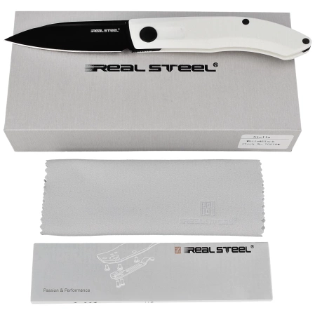 Real Steel Stella White G10, Blackwash VG-10 by Poltergeist Works (7051BW)