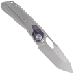Nóż składany Remette RT-Peregrine Falcon Gray/Thunder Lightning Titanium, Hand Fine Grinding Pearlescent M390 (RTT1-G)