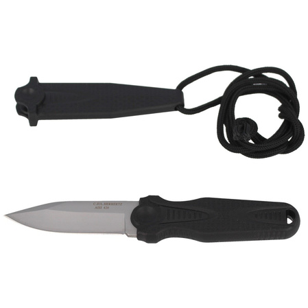 Nóż na szyję CJH Solingen Neck Knife Black Polymer, Satin (10000347 - 108307)