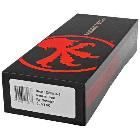 Nóż automatyczny OTF Microtech Dirac Delta D/E Natural Clear Aluminium, Black F/S M390 by Tony Marfione (227-3NC)