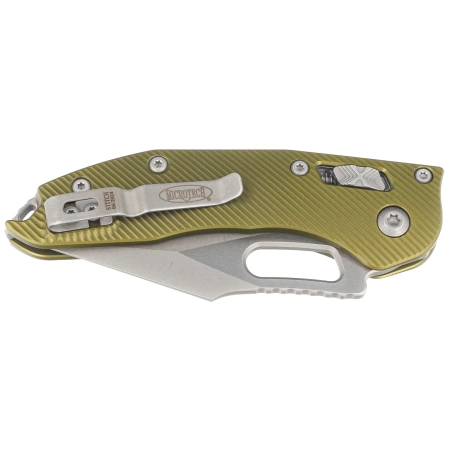 Microtech Stitch Ram-Lok S/E Knife OD Green Fluted Aluminum, Apocalyptic P/S M390MK by Borka Blades and Tony Marfione (169RL-11APFLOD)